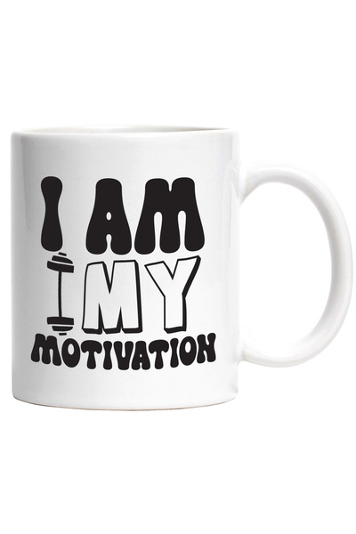 StoryGift Romania Cana cu o haltera si mesajul "I am my motivation" - eu sunt...