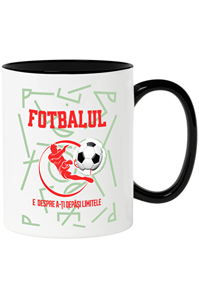 StoryGift Romania Cana Jucator de fotbal loveste mingea text FOTBALUL E DESPR...