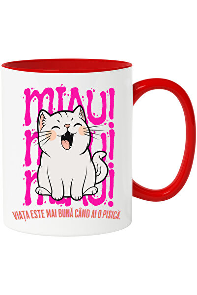 StoryGift Romania Cana Pisica fericita, text VIATA ESTE MAI BUNA CU O P, 330m...