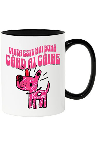 StoryGift Romania Cana Caine Desenat Stil Benzi Cartonatea Mesaj Haios Viata ...