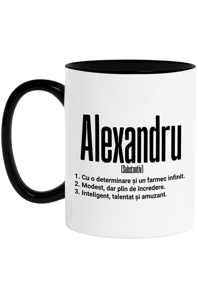 StoryGift Romania Cana Cu Numele Alexandru, Determinare, Modest, Inteligent, ...