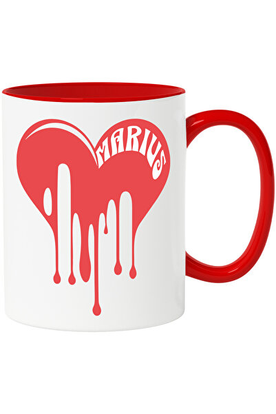 StoryGift Romania Cana cu Inima Curgatoare Nume Barbat Text Marius Valentine'...