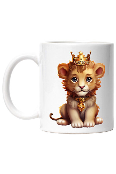 StoryGift Romania Cana cu un pui de leu care poarta o coroana regala | ilustr...