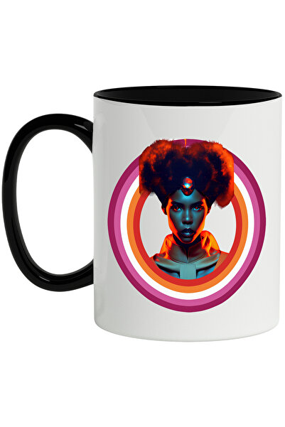 StoryGift Romania Cana Cu Portret, SF, Extraterestru, Cerc, Afro, Bijuterie, ...