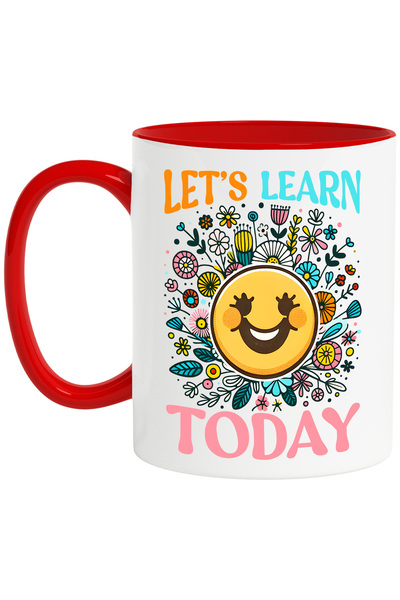 StoryGift Romania Cana cu mesajul "Let's learn today", ilustratie, motivation...