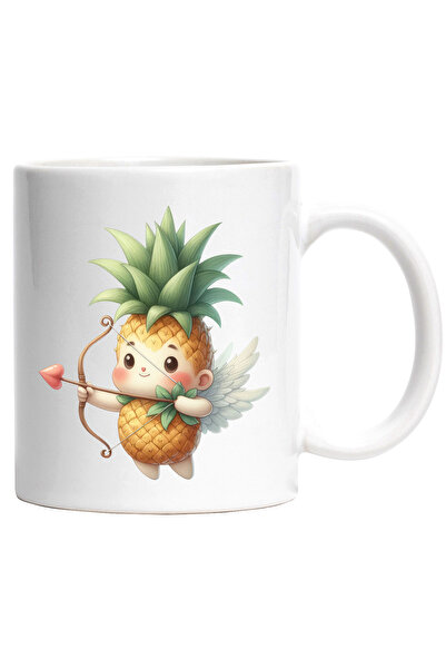 StoryGift Romania Cana cu un bebelus Cupidon in costum de ananas | ilustratie...
