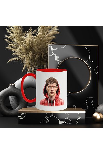 StoryGift Romania Mug With Gerard Pique, Footballer, Celebrity, Sportsman, Multicolor 330 ml, Ceramic, With, STG.