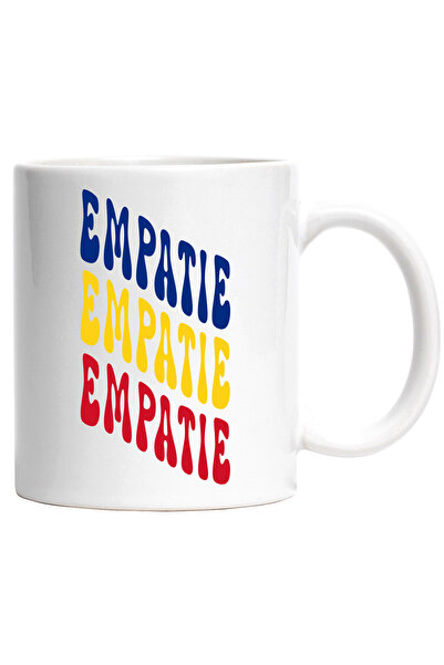 StoryGift Romania Cana Cuvantul Empatie, in Culorile Steagului Romaniei, Rosu...