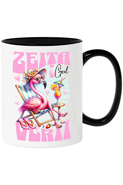 StoryGift Romania Cana Zeita verii cool pasare flamingo relaxata pe plaja, 33...