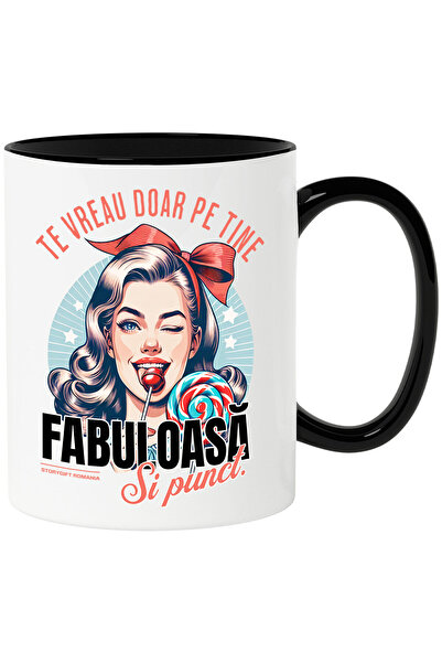 StoryGift Romania Cana cu Fata Cu Funda Si Acadea Atragatoare Text Te Vreau D...