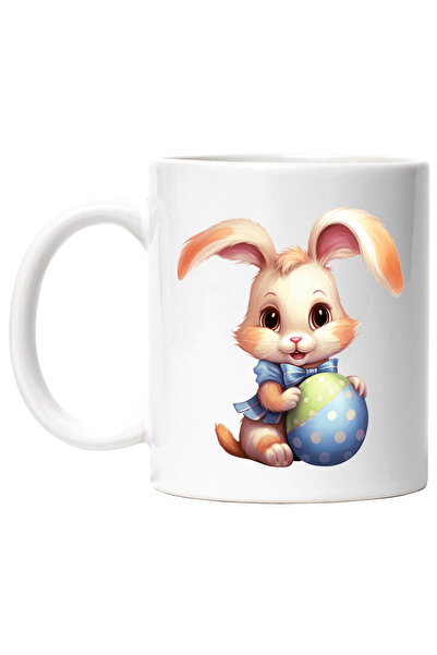 StoryGift Romania Cana cu un iepuras care tine un ou vopsit | sarbatori pasca...