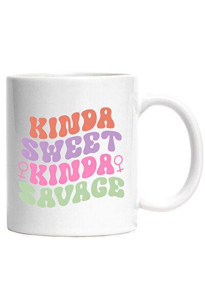 StoryGift Romania Cana cu textul "Kinda sweet, kinda savage" - un fel de dulc...