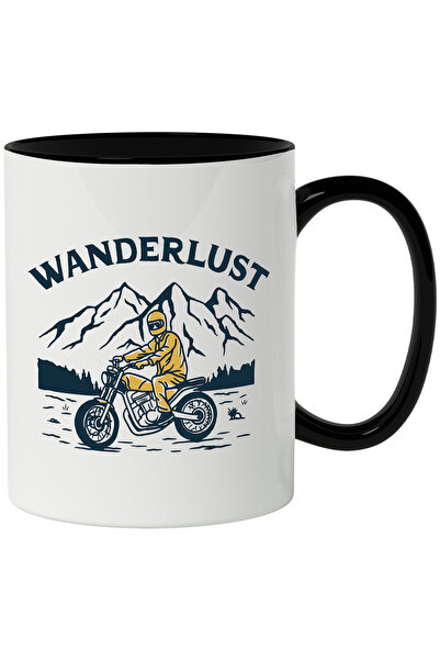 StoryGift Romania Cana Cu Mesaj In Engleza Wanderlust, Motocicleta, Munte, Pa...