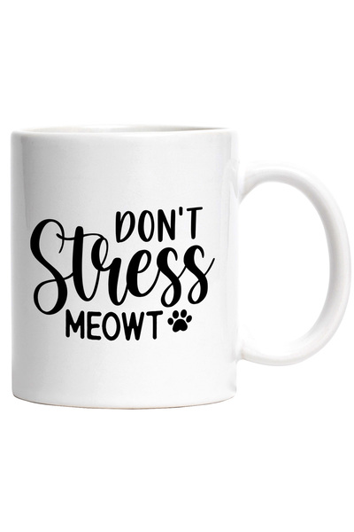 StoryGift Romania Cana cu mesajul "Don't stress meowt" - nu ma stresa labuta ...