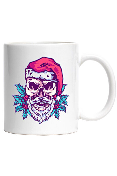 StoryGift Romania Cana Cu Craniu, Iarna, Mos Craciun, Frunze, Barba, Fes, Mul...