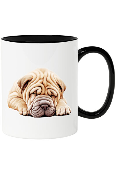 StoryGift Romania Cana cu un caine Shar Pei care doarme | ilustratie | somn a...