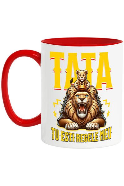 StoryGift Romania Cana cu Tata Si Fiu Cu Pelerina Rosie Text Tata, Tu esti er...