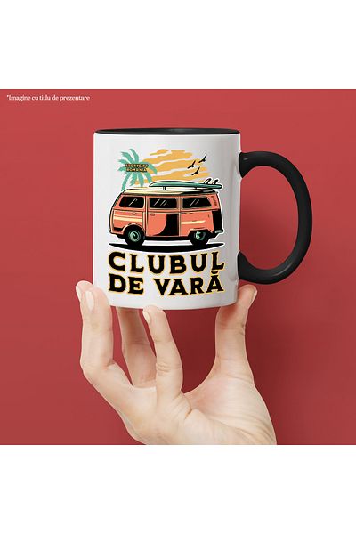 StoryGift Romania Summer Club Mug caravan travel vacation family, 330ml, Ceramic with Handle, With,STG.