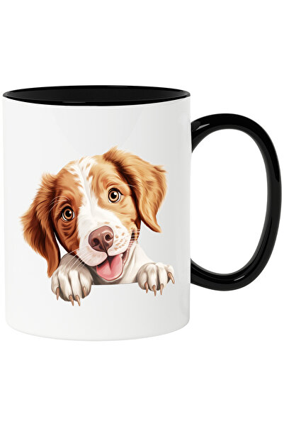 StoryGift Romania Cana cu un catel fericit | ilustratie | alb | maro | gheare...