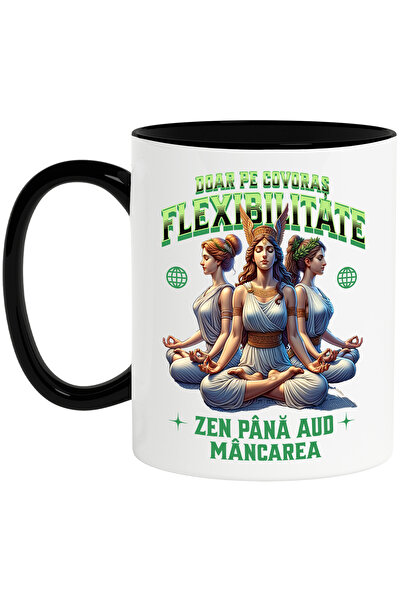 StoryGift Romania Cana doar pe covoras flexibil, zen pana aud mancarea, 330ml...