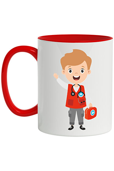 StoryGift Romania Cana Cu Doctor, Paramedic, Vesta, Medicina, Stetoscop, Trus...
