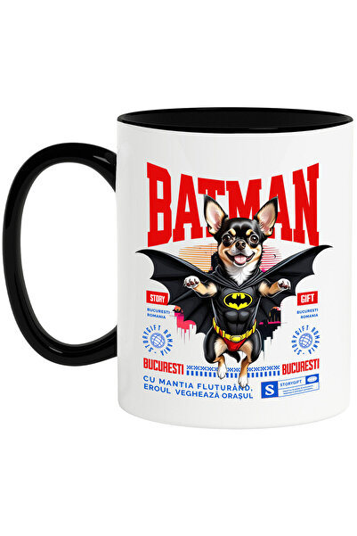 StoryGift Romania Cana cu Chihuahua / Chihuahua Caine In Costum de BatMan cu ...