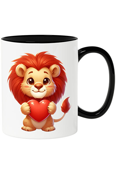 StoryGift Romania Cana cu un leu care tine o inima in brate | ilustratie | im...