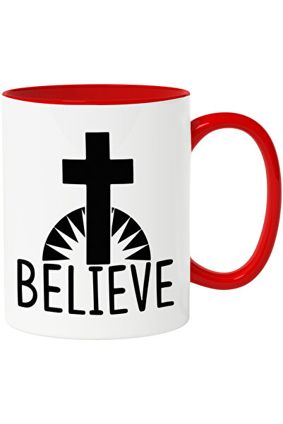 StoryGift Romania Cana cu o cruce si textul "Believe" - crede religie credint...