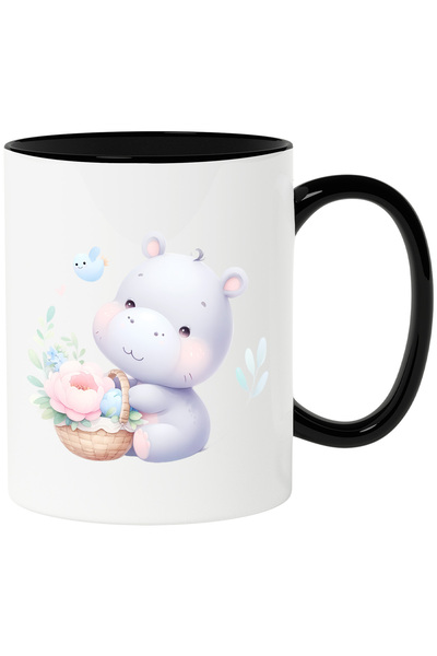StoryGift Romania Cana cu un pui de hipopotam care are un cos cu floricele | ...
