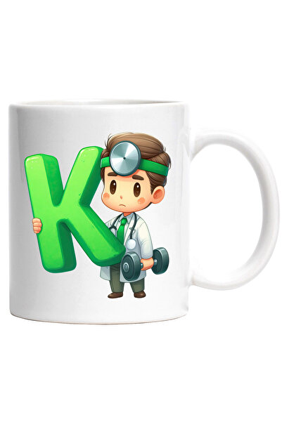 StoryGift Romania Cana cu un doctor care tine litera "K" | ilustratie | scoal...