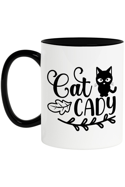 StoryGift Romania Cana cu o pisicuta si textul "Cat caddy" - pisicuta care ca...