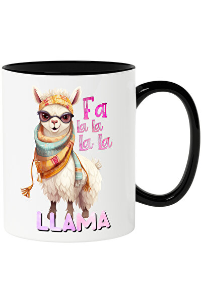 StoryGift Romania Cana cu lama cu mesajul "Fa La La La La Llama", esarfa, och...