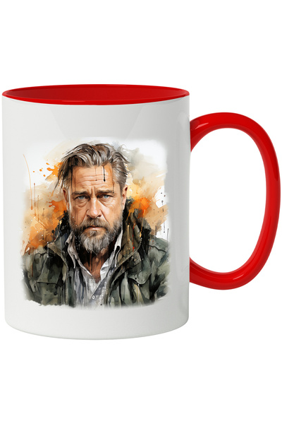 StoryGift Romania Cana Cu Travis Fimmel, Actor, Celebritate, Film, Serial, Multicolor 330 ml, Cera, Cu Maner Rosu