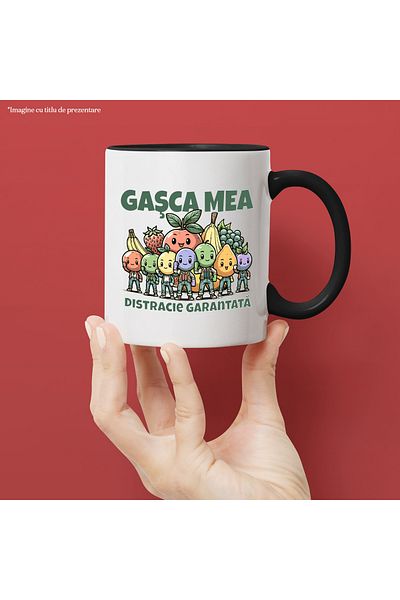 StoryGift Romania My Gang Mug. Guaranteed Fun Colorful Fruits, 330ml, Ceramic with N Handle, With ,STG