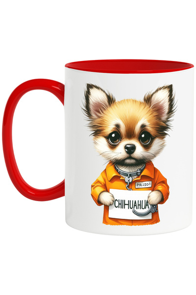 StoryGift Romania Cana cu un catel Chihuahua la inchisoare, ilustratie, unifo...