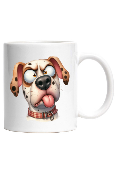 StoryGift Romania Cana cu un caine care se stramba | ilustratie | limba scoas...