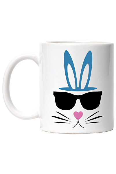 StoryGift Romania Cana cu ilustratie afisand un iepuras cu ochelari si cu nas...