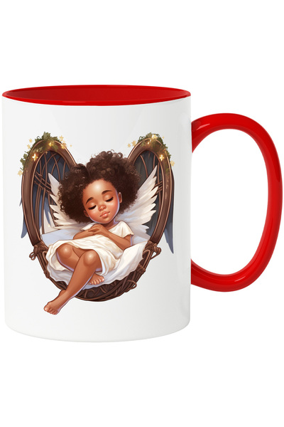 StoryGift Romania Cana cu o fetita de culoare cu aripi | ilustratie | doarme ...