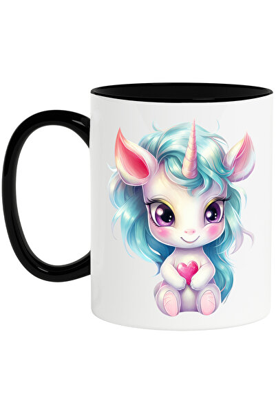 StoryGift Romania Cana cu un unicorn care zambeste | ilustratie | tine o inim...