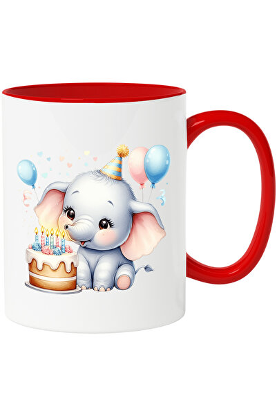 StoryGift Romania Cana cu o femela elefant care sufla in lumanarile de pe tor...