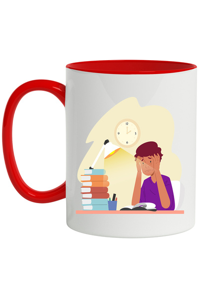 StoryGift Romania Cana Cu Student, Invatat, Elev, Scoala, Carti, Lampa Birou,...