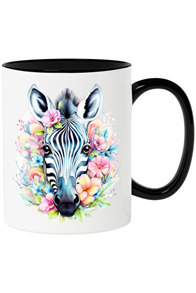 StoryGift Romania Cana cu o zebra serioasa | ilustratie | flori | natura | ju...