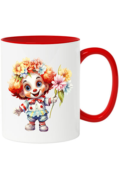 StoryGift Romania Cana cu un baietel clovn | ilustratie | tine niste flori | ...