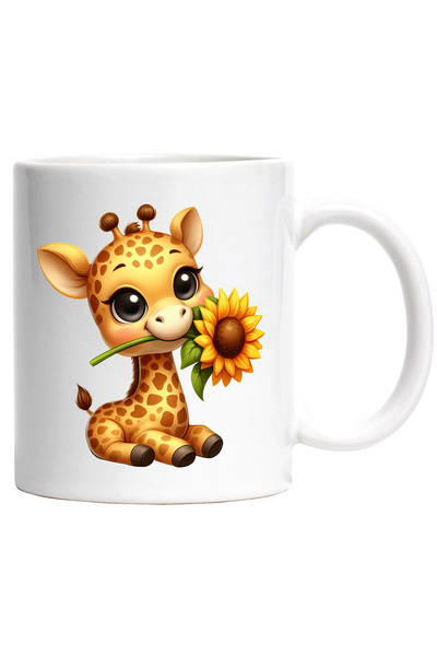 StoryGift Romania Cana cu un pui de girafa | ilustratie | fericire | tine o f...