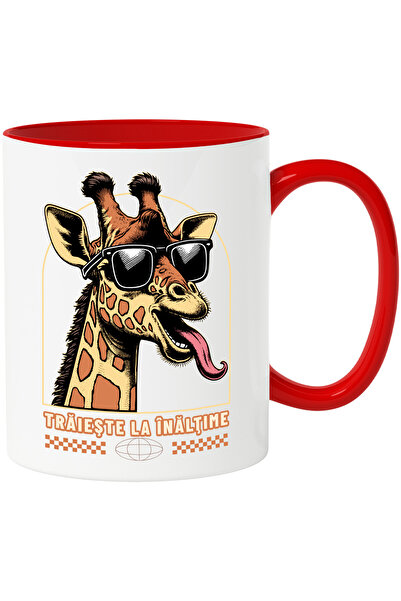 StoryGift Romania Cana Girafa cu ochelarii de soare limba scoasa Traieste la ...