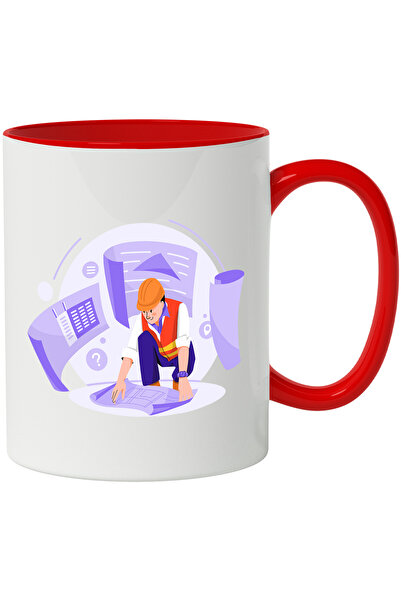 StoryGift Romania Cana Cu Inginer, Planuri, Constructii, Multicolor 330 ml, C...