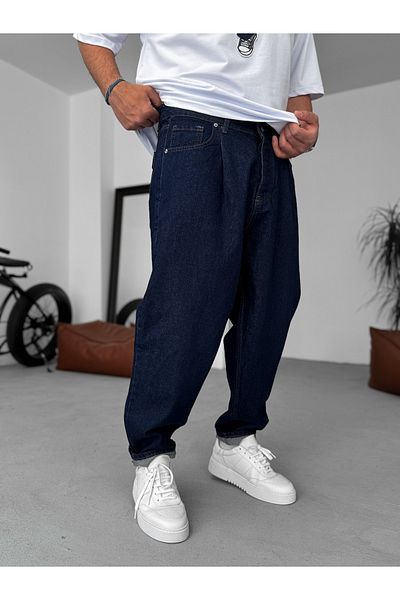 BYBASICMAN Navy Blue Balloon Fit Washed Jean Ke-805/796/801