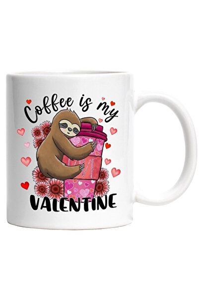 StoryGift Romania Cana cu animalul sloth/lenes imbratisand o ceasca cu cafea ...