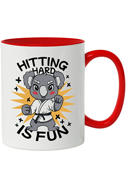 StoryGift Romania Cana Cu Mesaj In Engleza Hitting Hard Is Fun, Koala, Karate...