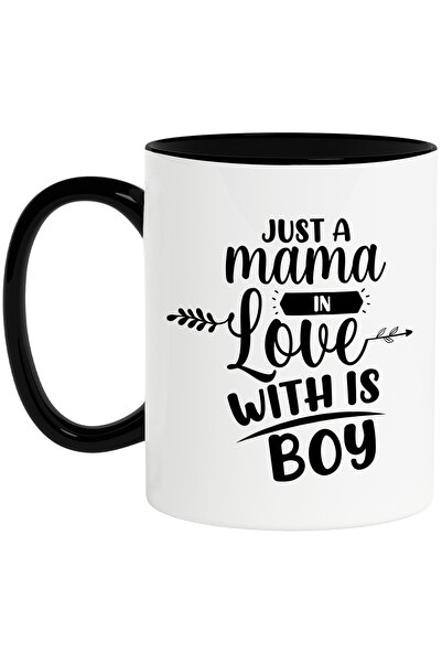 StoryGift Romania Cana cu textul in engleza "Just a mama in love with her boy...